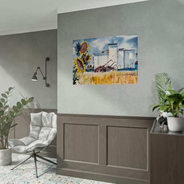 92409-431.jpg Grain Elevator, Kansas by Robert Johnson Poster