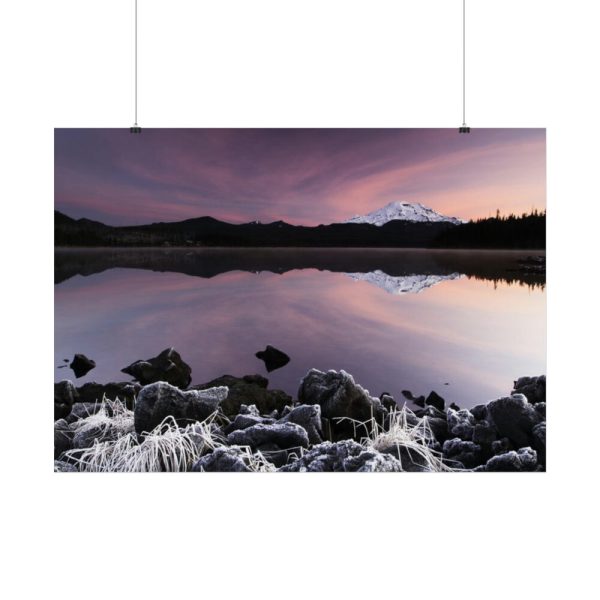 92409-438.jpg Snowy Mountains Over Lake Poster