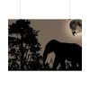 Moon Against Light Sky Poster