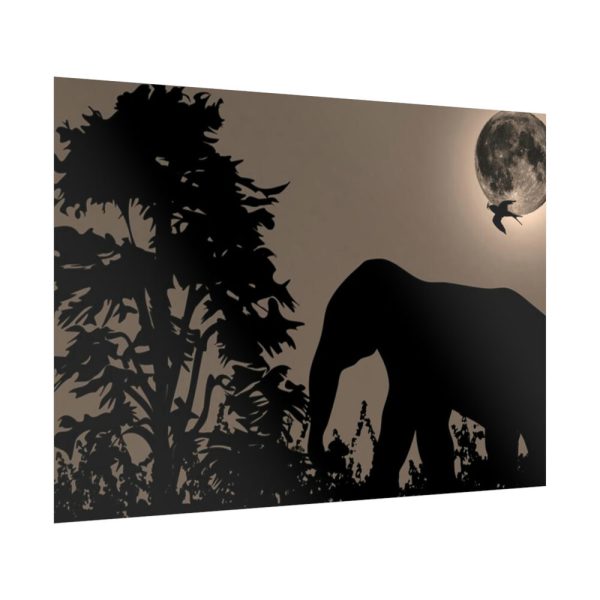 Moon Against Light Sky Poster