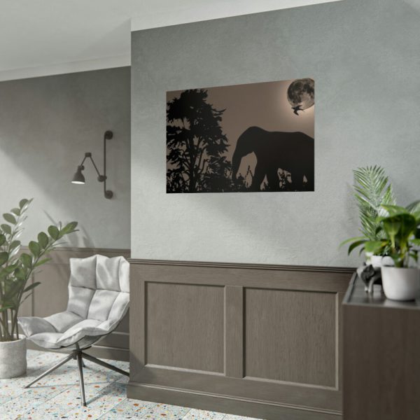 Moon Against Light Sky Poster