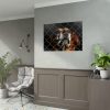 92409-5.jpg Dog Behind Wire Fence Poster