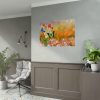 Butterflys on Flowers Background Poster
