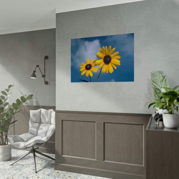 92409-571.jpg Blue Sky and Sunflower Poster