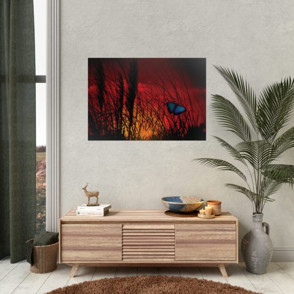 92409-58.jpg Butterfly on Nature Plant Grass Poster