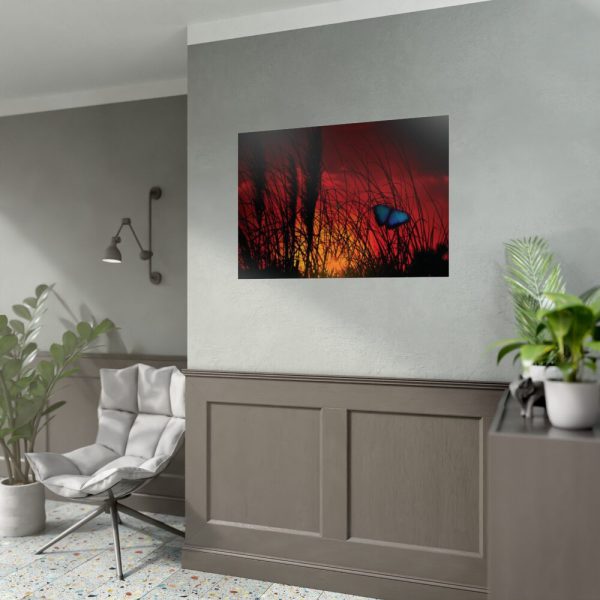 92409-59.jpg Butterfly on Nature Plant Grass Poster
