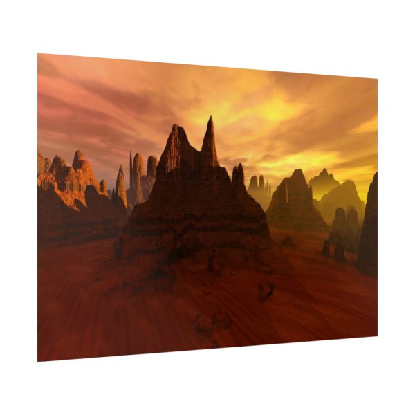 92409-614.jpg Desert, Mountains and Sky Poster