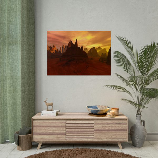 92409-615.jpg Desert, Mountains and Sky Poster