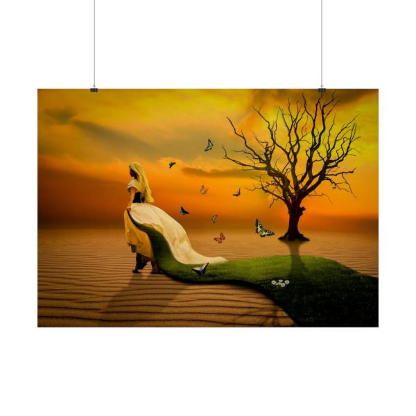 92409-623.jpg Woman in Desert on the Sand Poster
