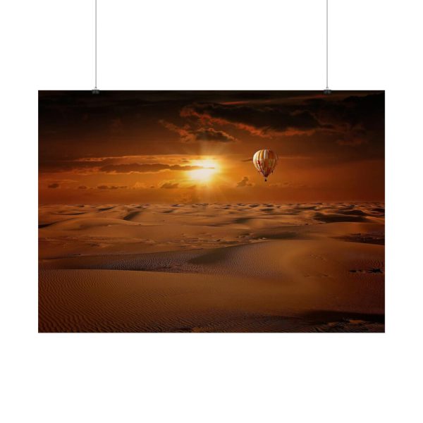 92409-628.jpg Hot Air Balloon in Desert Poster