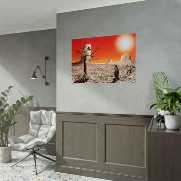 92409-691.jpg Penguin in Desert Poster
