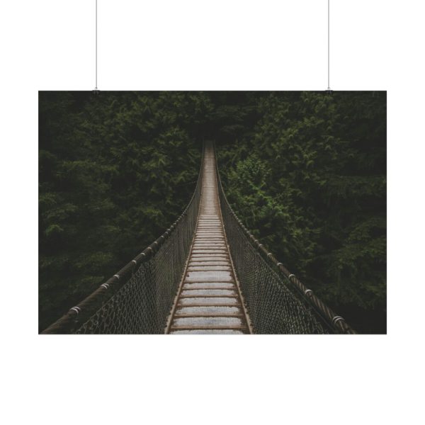 92409-708.jpg Bridge Leading to a Dense Forest Poster