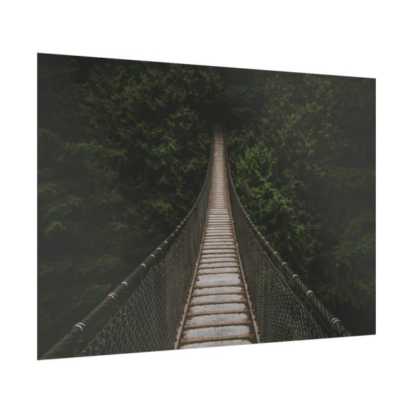 92409-709.jpg Bridge Leading to a Dense Forest Poster