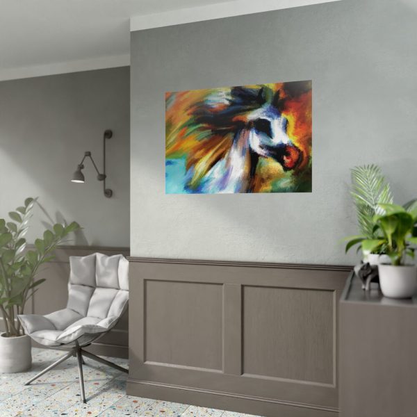 92409-71.jpg Horse in Abstract Digital Art Poster