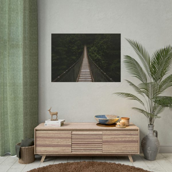 92409-710.jpg Bridge Leading to a Dense Forest Poster