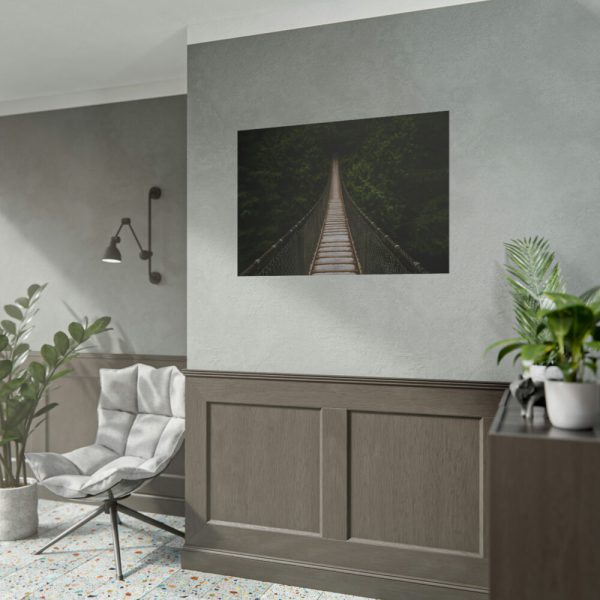 92409-711.jpg Bridge Leading to a Dense Forest Poster