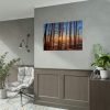 92409-736.jpg Forest Landscape with Sun and Trees Poster
