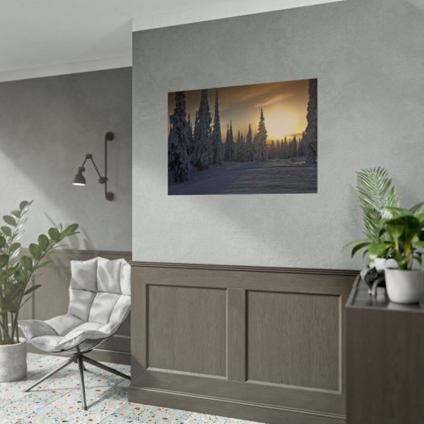 92409-766.jpg Dawn and Winter in the Forest Poster