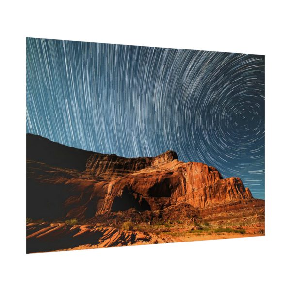 92409-774.jpg Swirling Stars in a Night Sky Over Lake Powell Poster