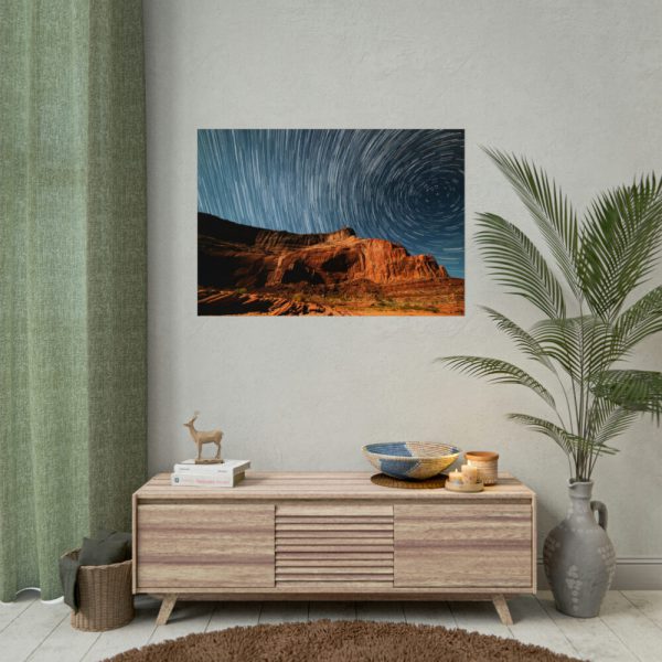 92409-775.jpg Swirling Stars in a Night Sky Over Lake Powell Poster