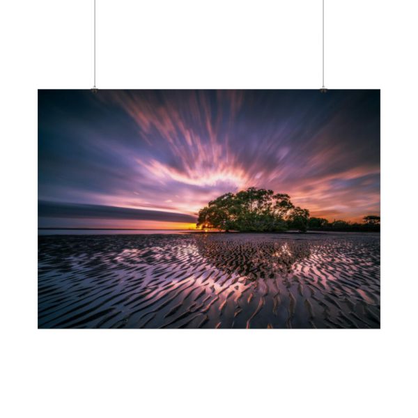 92409-843.jpg Waves Reflection and Sunrise Poster