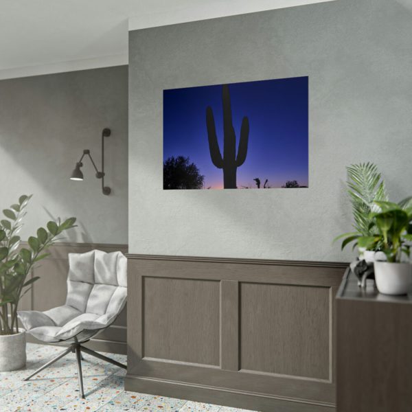 92409-861.jpg Saguaro Cactus Dominates in the Garden of the White Stallion Ranch Poster