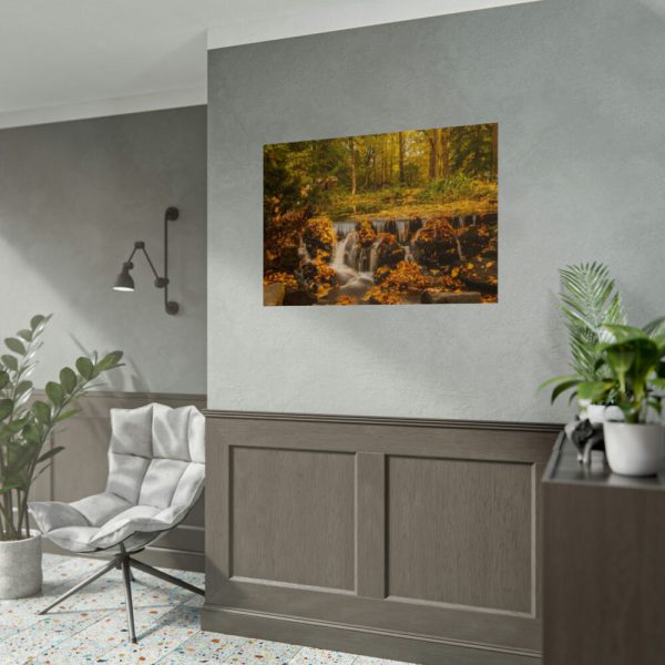 Waterfall Autumn Poster