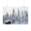 Snowfall on Trees Poster