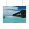92409-903.jpg Beach View With White Sand and Blue Ocean in Summer Poster