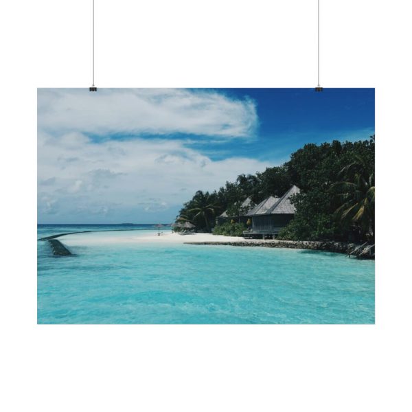 92409-903.jpg Beach View With White Sand and Blue Ocean in Summer Poster