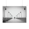 92409-938.jpg Rain on the Promenade in Black and White Poster