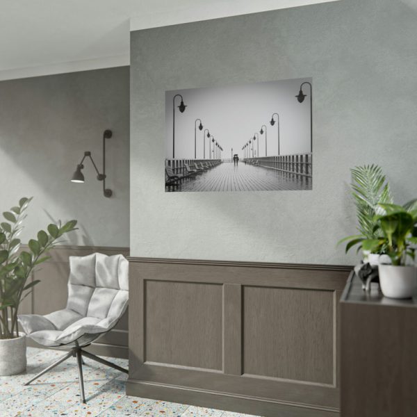 92409-941.jpg Rain on the Promenade in Black and White Poster