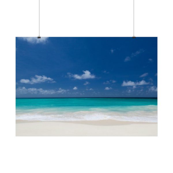 92409-983.jpg Blue Sky Sandy Beach Aesthetic Landscape Poster