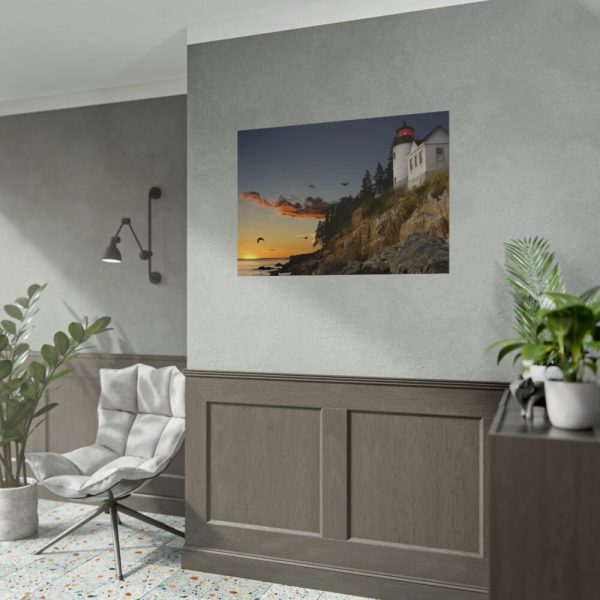 Lighthouse and Beautiful Sunset Poster