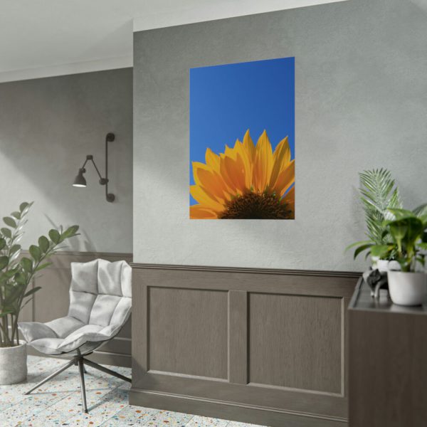 92410-100.jpg Sunflower Blue Sky Poster