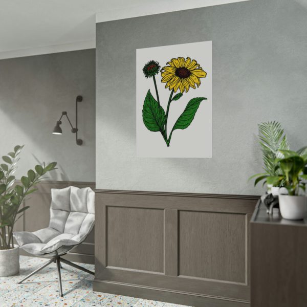 92410-110.jpg Sunflower Illustration Poster