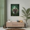 92410-129.jpg Elephant Hare Trees Fantasy Poster