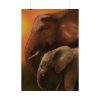 Art Elephants Sun Savannah Poster
