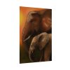 Art Elephants Sun Savannah Poster