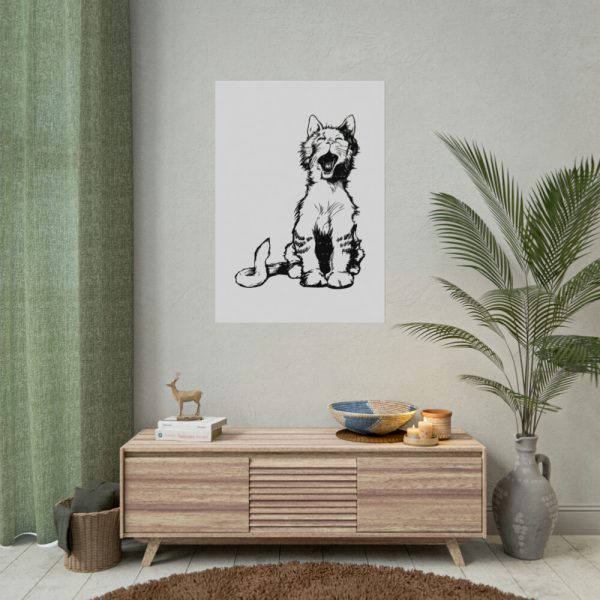 92410-84.jpg Illustration of Yawning Cat Poster