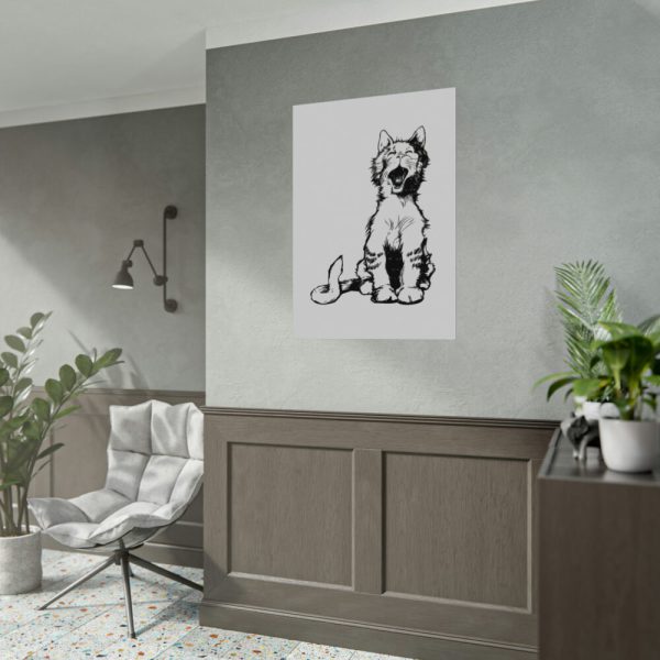 92410-85.jpg Illustration of Yawning Cat Poster