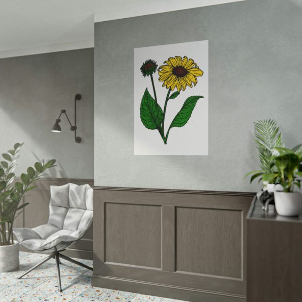 92411-110.jpg Sunflower Illustration Poster
