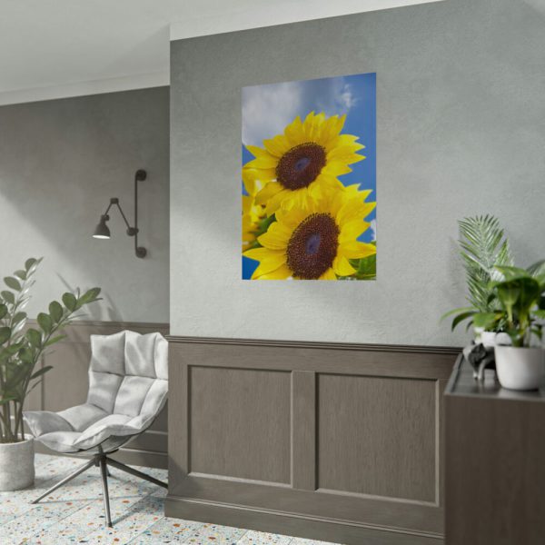 Sunflower Flower Air Clouds Poster