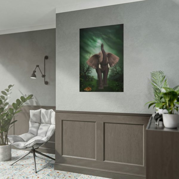 92411-130.jpg Elephant Hare Trees Fantasy Poster