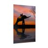 Silhouette Elephant and Kid Poster