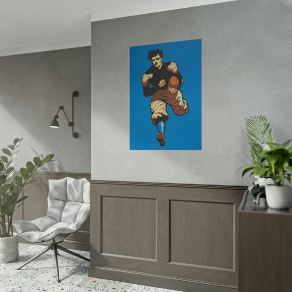 92411-250.jpg Yale Man playing American football Poster