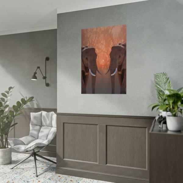 92411-80.jpg Two Elephants in the Zoo Poster
