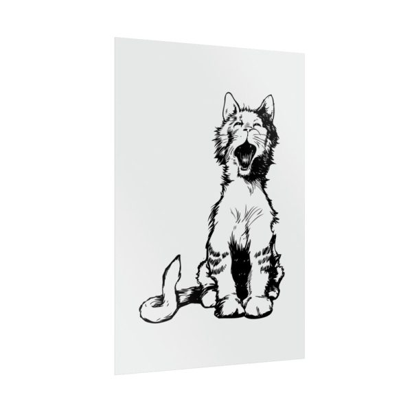 92411-83.jpg Illustration of Yawning Cat Poster