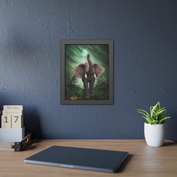 93816-2.jpg Elephant Hare Trees Fantasy Framed Poster