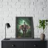93823-3.jpg Elephant Hare Trees Fantasy Framed Poster